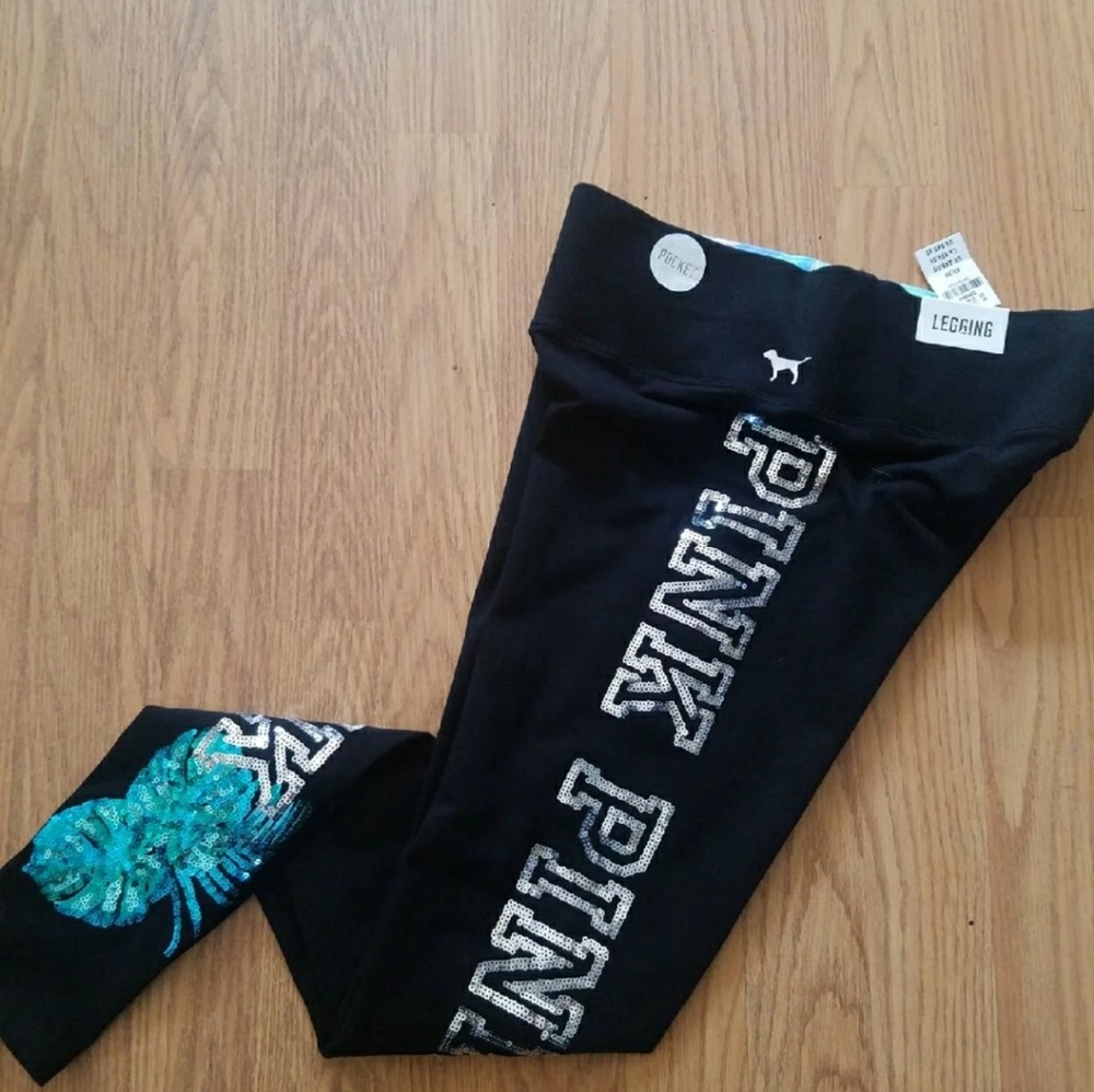 NWT VS PINK sequin leggings